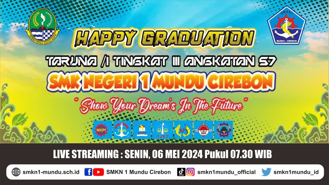 Happy Graduation Taruna/i Tingkat III Angkatan 57 SMKN 1 Mundu Cirebon Tahun 2024