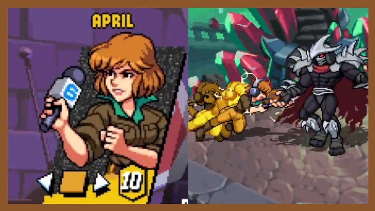 Red Sky April Survival Mode TMNT Shredder's Revenge.