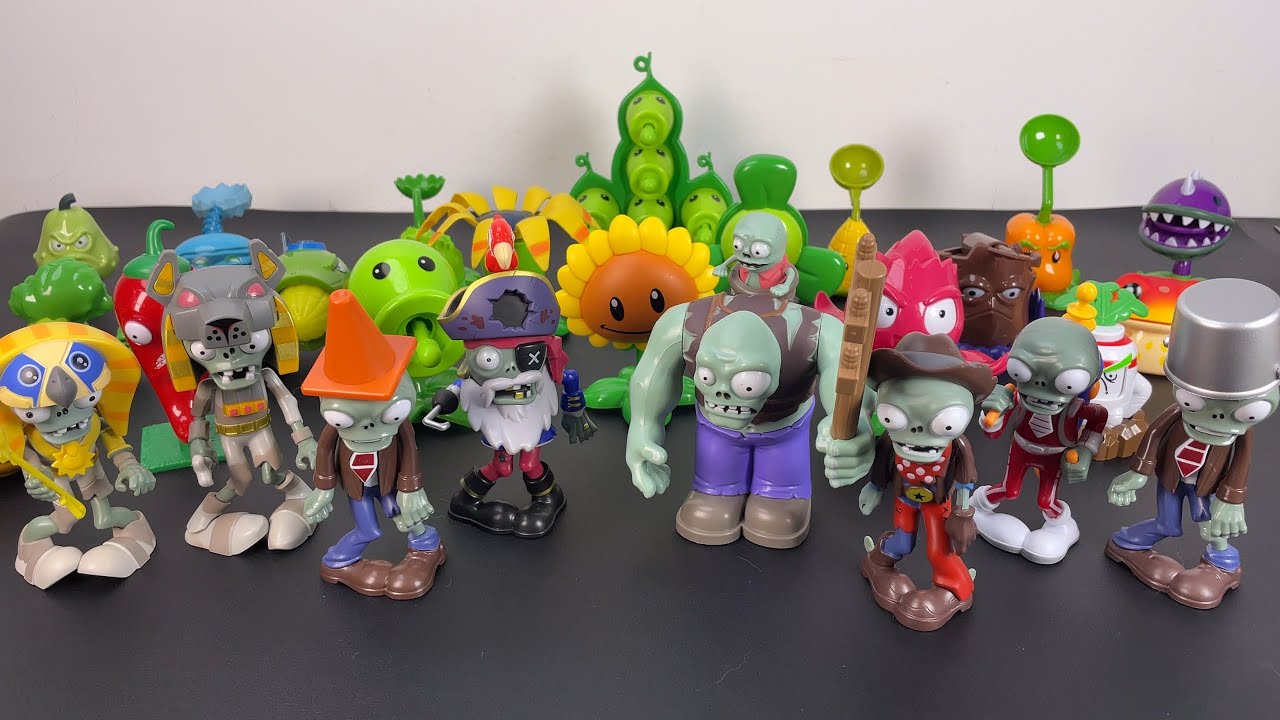 11-Minute unboxing of the ASMR Plants vs. Zombies toy set | Toy Review