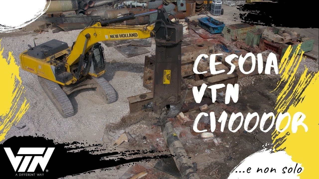 Una cesoia VTN da 103 q.li e una da 22 q.li per il taglio rottami della 5 Erre a Ravenna