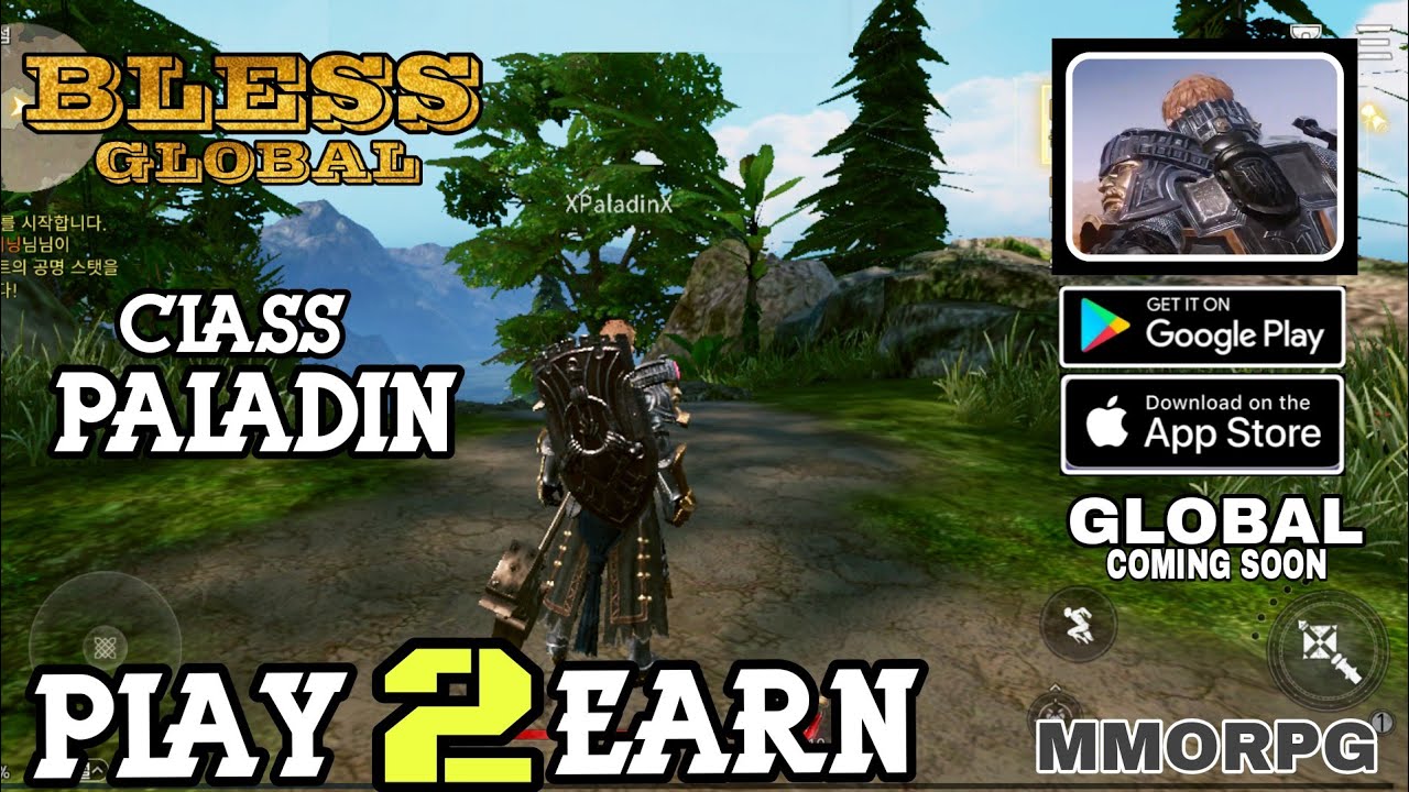 BLess Global Gameplay CLASS Paladin Play To Earn  New MMORPG NFT Global Coming soon