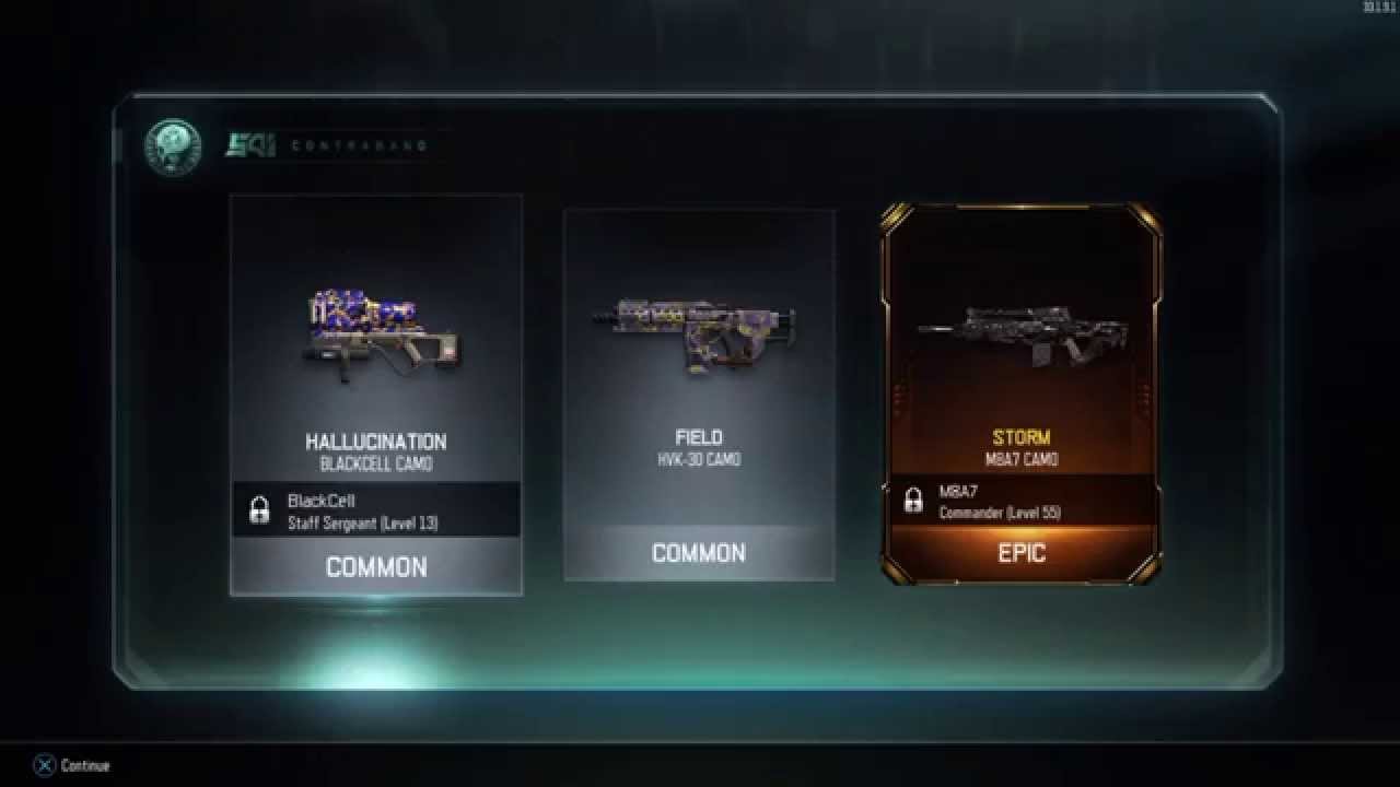 EPIC animated Storm Camo from first create in CODBO3 Black Market
