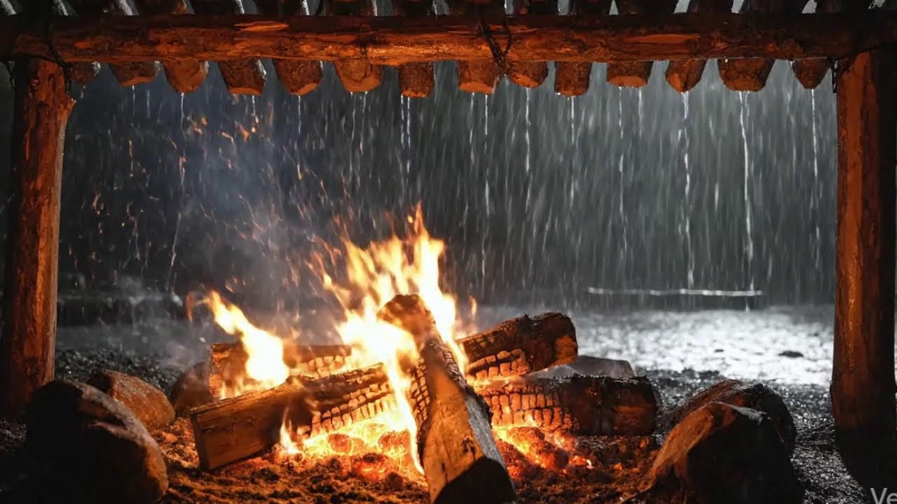 Live Cozy Log Cabin Fireplace | ASMR for Relaxation