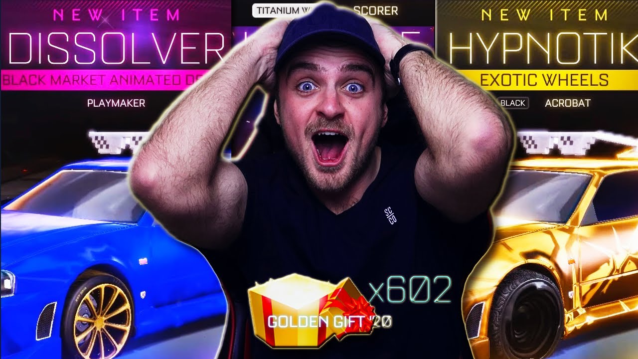 So I broke the Rocket League Black Market World Record... [600 Golden Gifts - *BEST ITEMS ONLY*]