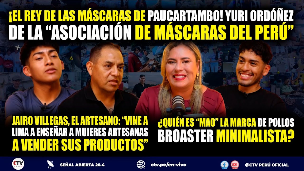 SOMOS GRANDES con Claudia Toro ENVIVO: El artesano Jairo Villegas, MAO, Las Máscaras de Paucartambo