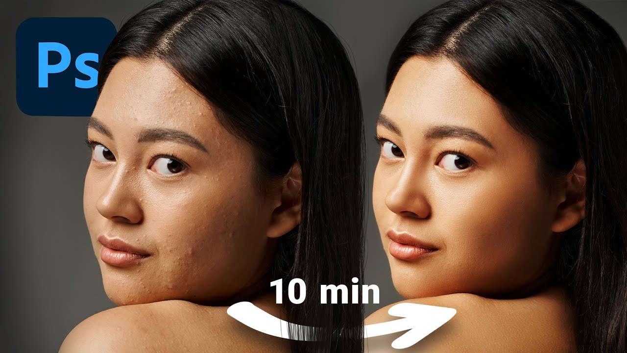 Professionelle Hautretusche mit Frequenztrennung in Photoshop + Aktion