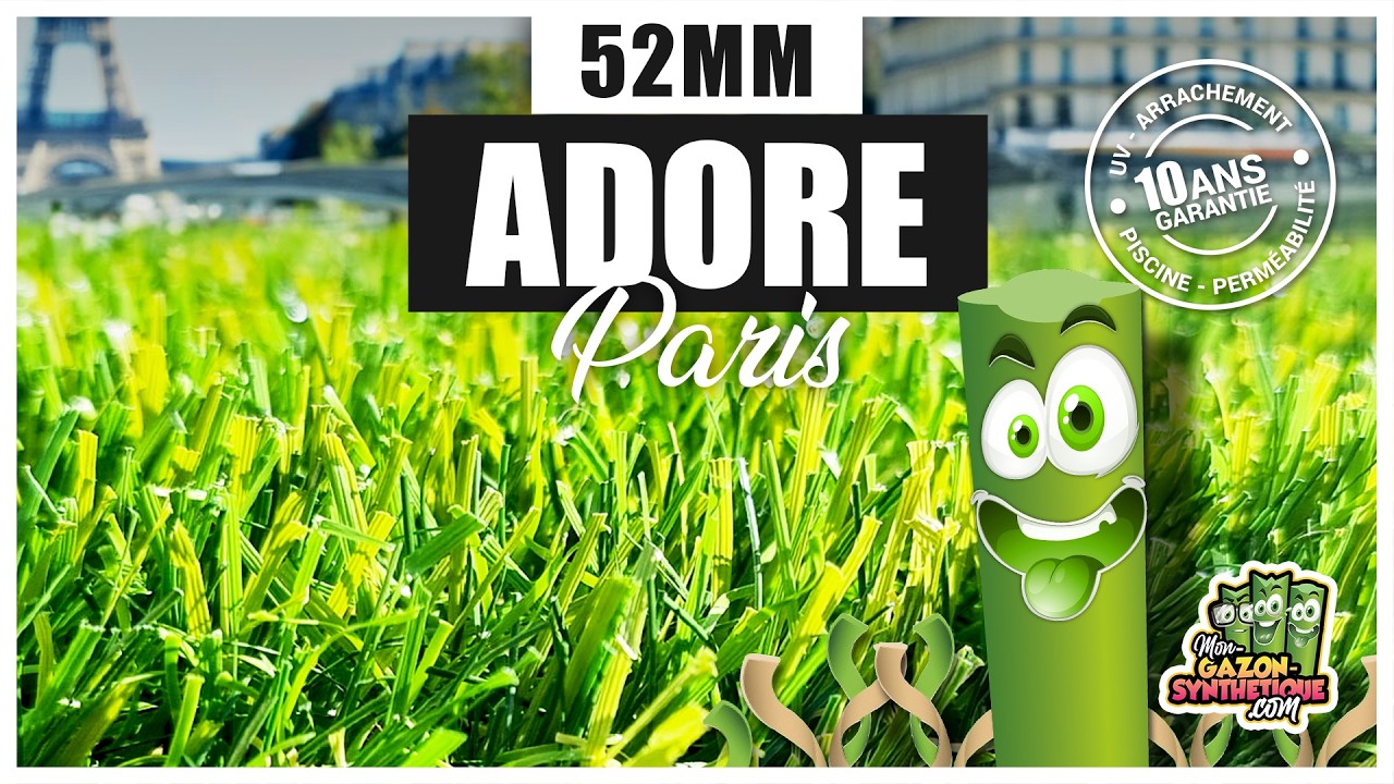 Adore-Paris 52mm : le gazon synth&eacute;tique Haut (52mm) de gamme