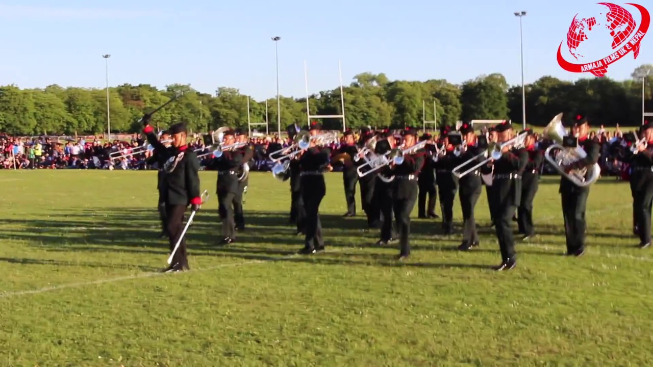 Rato ra chandra surya jangi nishan hamro...British Gurkha Army Brass Band during Gurkha Cup 2018 UK
