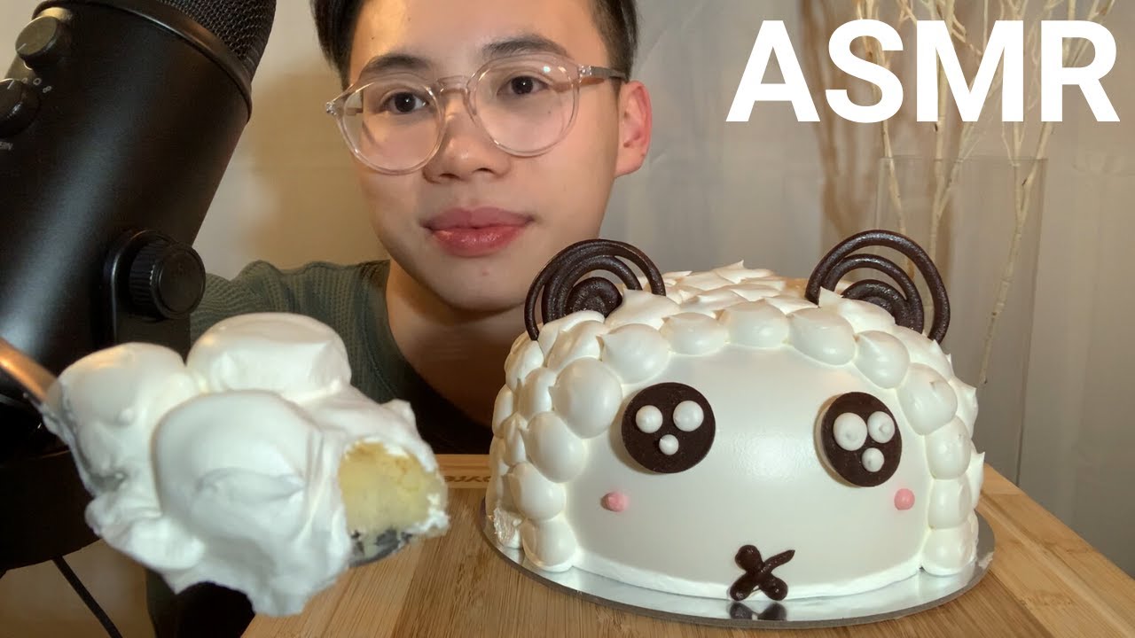 ASMR eating a whole cake 🍰 at 2am so you don't have to