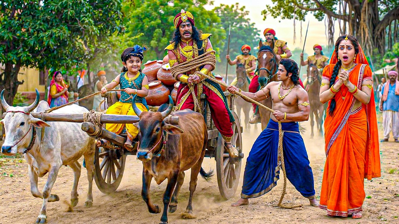 कान्हा ने माखन चोरी करते कंस को रथ समेत पकड़ लिया ! | यशोमती मईया के नंदलाला | Shree Krishan