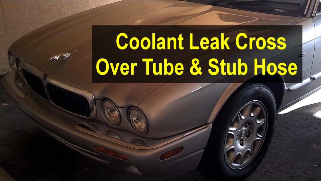 Coolant cross over tube assembly replacement with stub hose, Jaguar XJ8 1997 - 2003 - VOTD