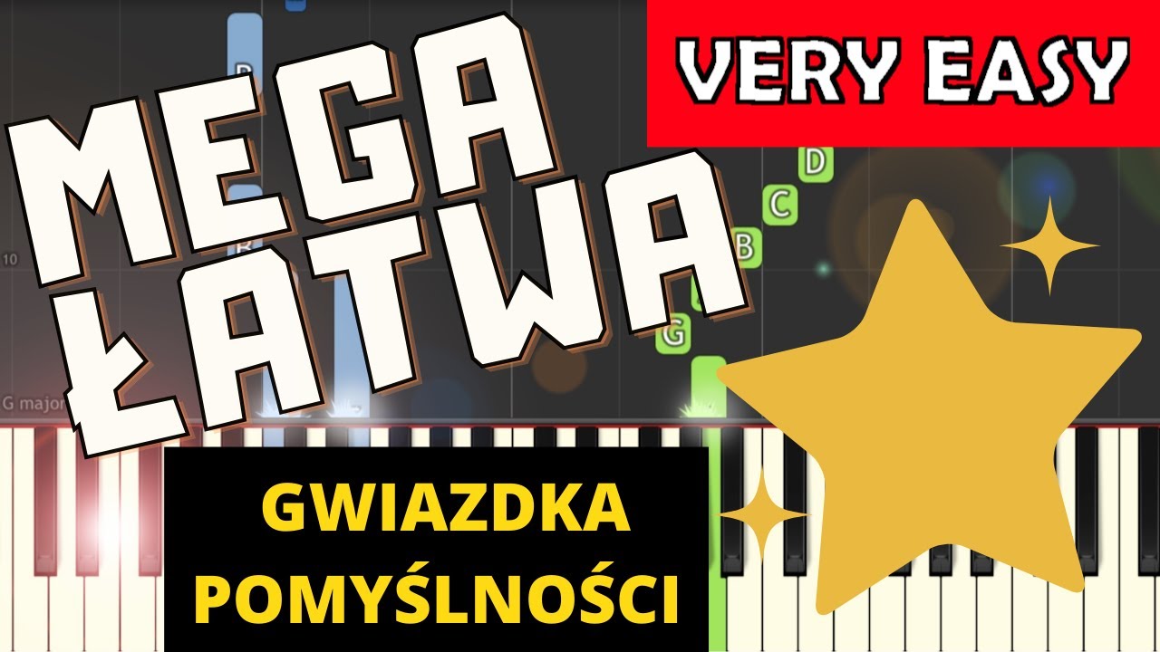 🎹 Gwiazdka pomyślności - Piano Tutorial (MEGA ŁATWA wersja) 🎵 NUTY W OPISIE 🎼
