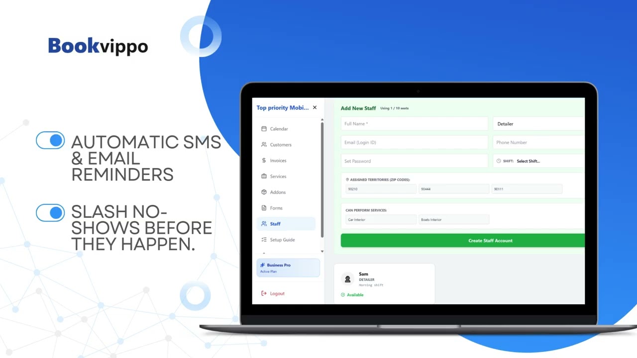 Auto Detailing Booking Software | Online Scheduling System for Detailers | Bookvippo