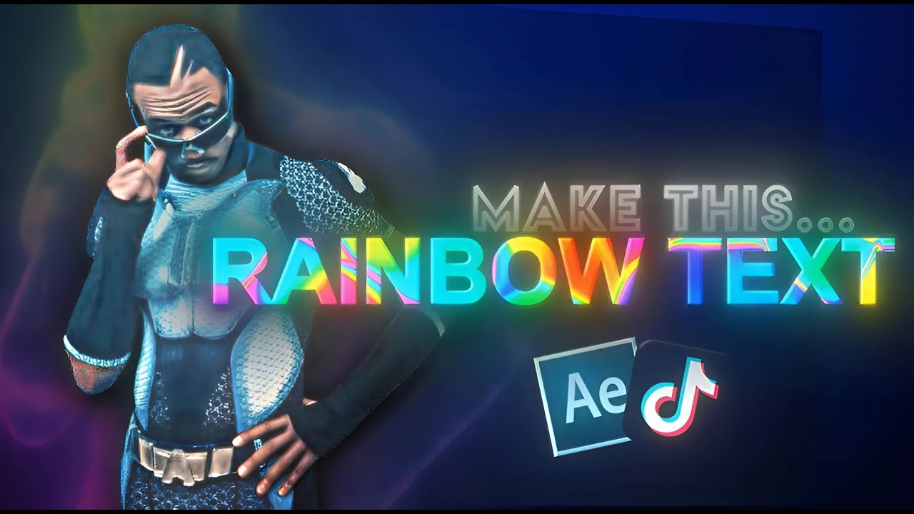 VIRAL Rainbow Text Tutorial! || After Effects