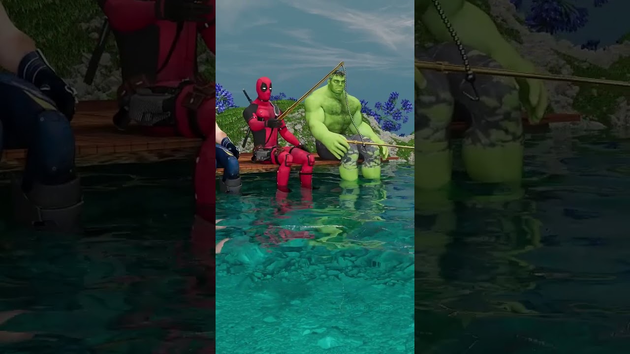 Wolverine vs Deadpool vs Hulk | Hulk catches a snake | Marvel Animatio