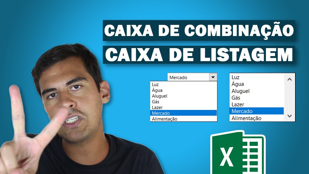 Criando CAIXA DE LISTAGEM e CAIXA DE COMBINAÇÃO no EXCEL - Controles de FORMULÁRIO