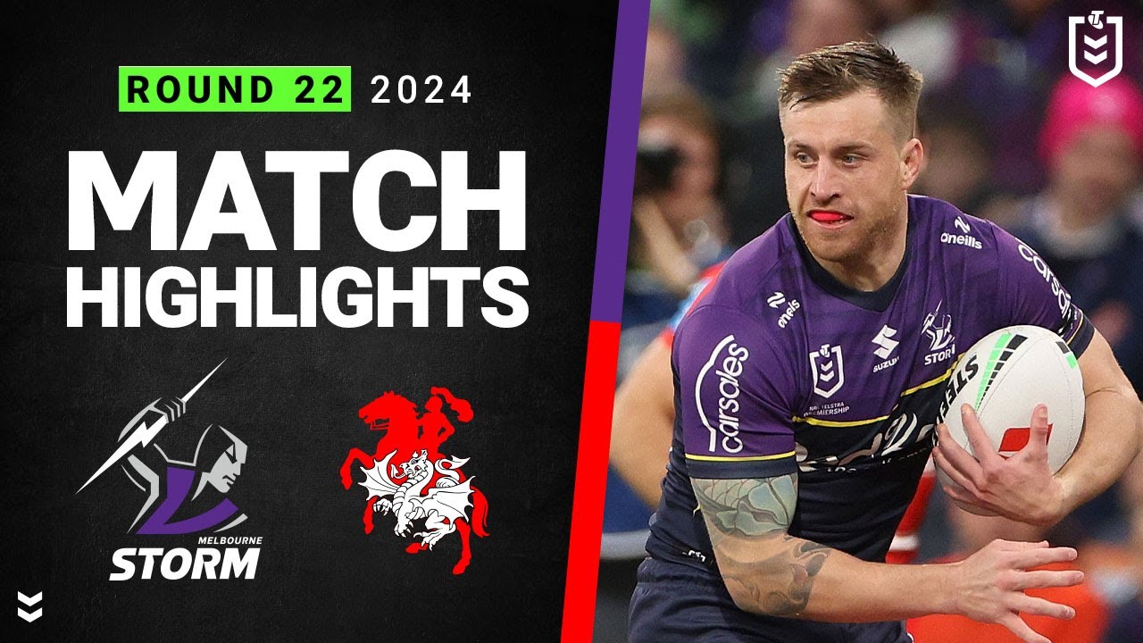 NRL Highlights | NRL 2024 | Storm v Dragons | Match Highlights