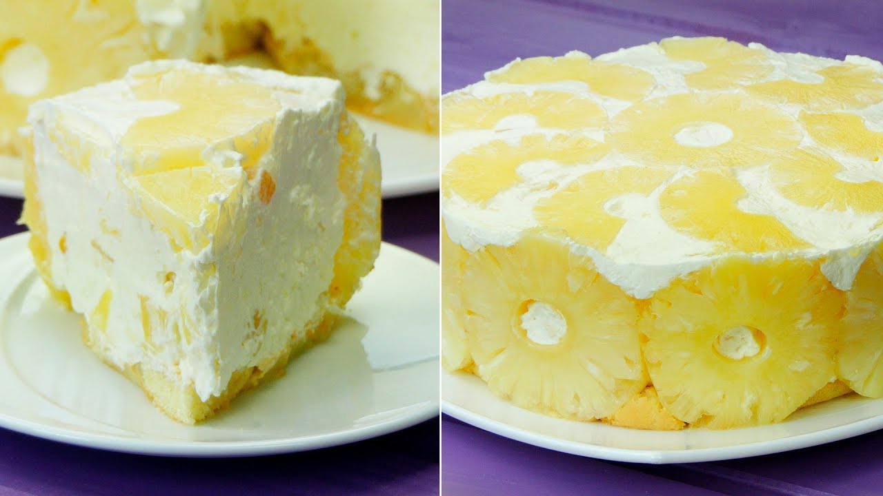 G&acirc;teau &agrave; l'ananas simple. Recette G&acirc;teau &agrave; l'ananas Facile et rapide  ǀ Savoureux.TV