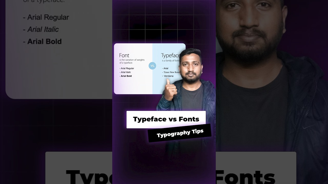 Typeface vs fonts. Typography principal #typography #type #typeface #designing #design #logo #shorts