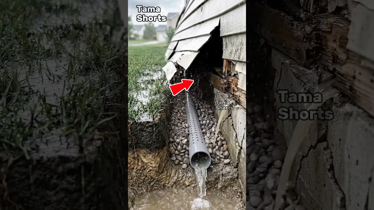 Не стройте водоотводные каналы слишком близко к дому #строительство #сделайсам