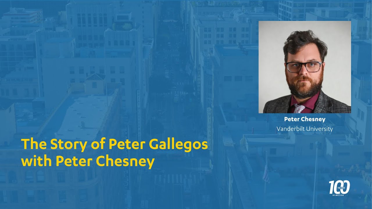 100 Lecture Series: The Story of Peter Gallegos with Peter Chesney