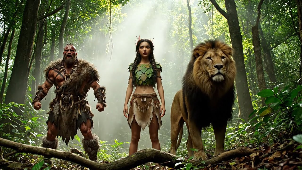 Darkness Encircles and Invisible Protection | Life Million Years Ago Girl Saves Lion