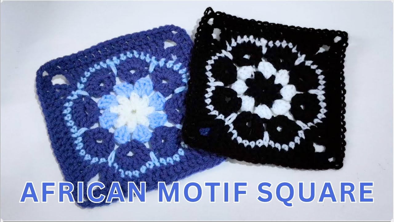 Learn to Crochet an African Motif Square