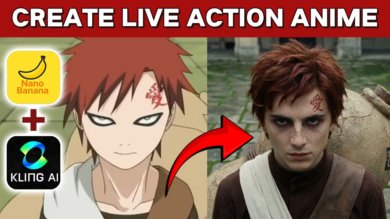 How to Create LIVE-ACTION ANIME with AI (Nano Banana Pro & KLING AI Step-by-Step)