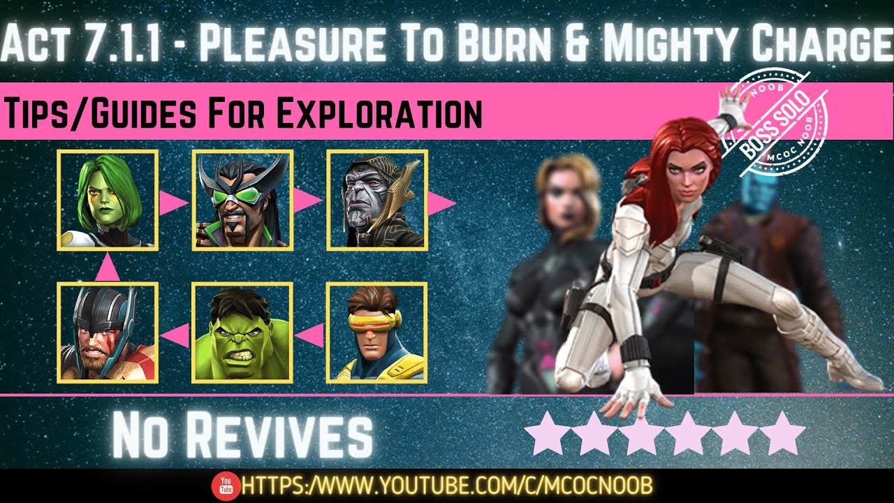 MCOC: Act 7.1.1 - Pleasure to Burn, Got a Light & Mighty Charge - Tips/Guides-No Revives-Story quest