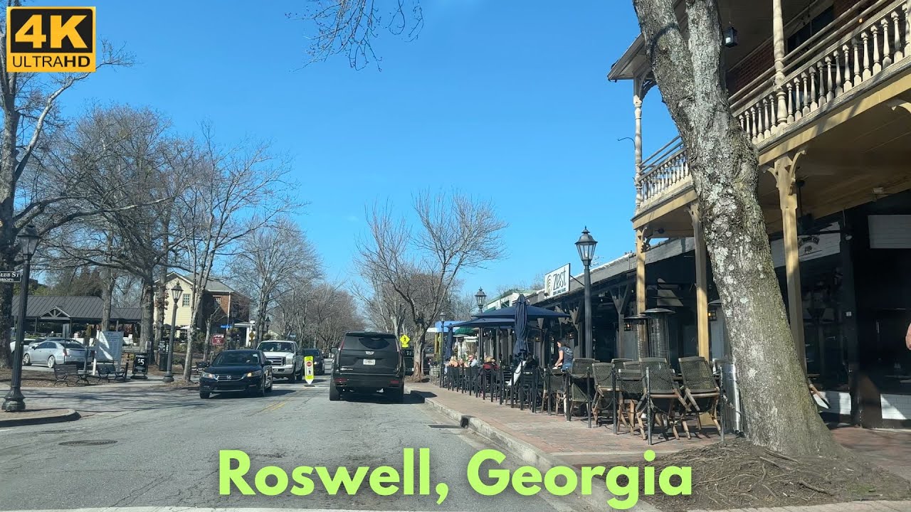 Roswell, Georgia - Driving Tour [4K]