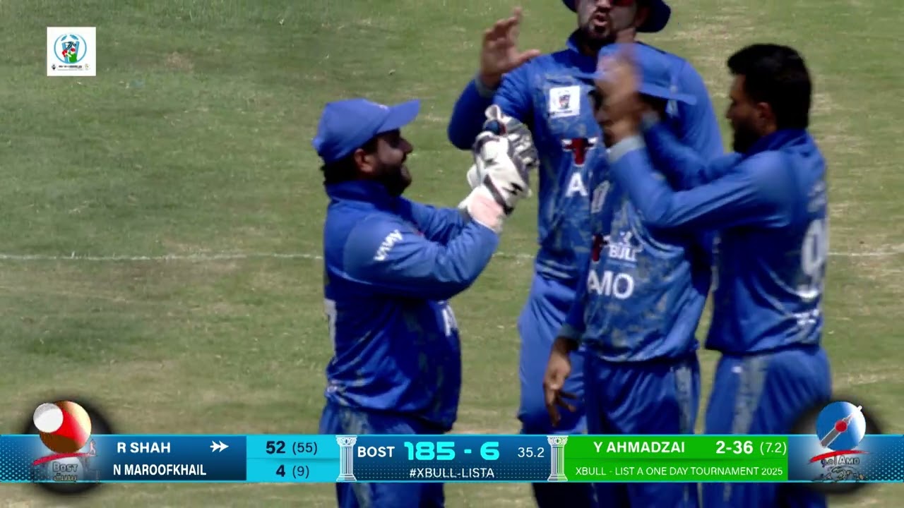 Yamin Ahmadzai 5 wickets highlights | BST vs AMO | List A 2025