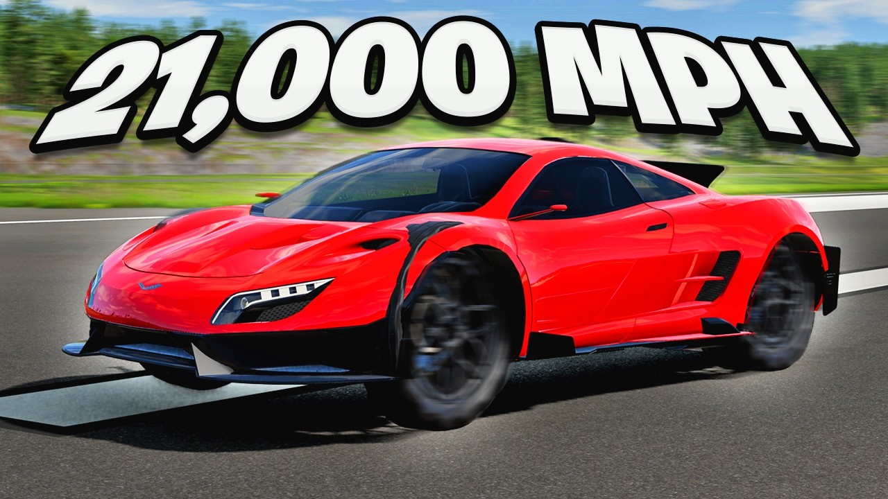 This Car Goes 21,000 MPH… FASTEST Car in BeamNG Drive