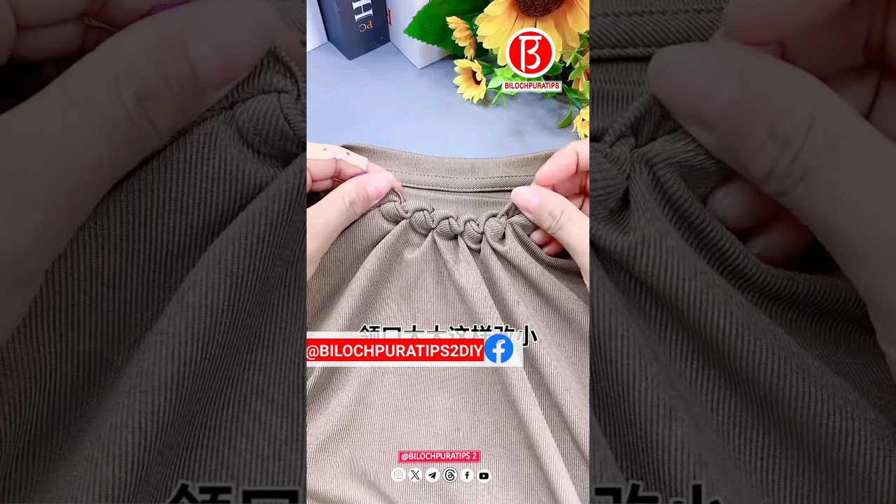 The neckline is too big, so make it smaller Part