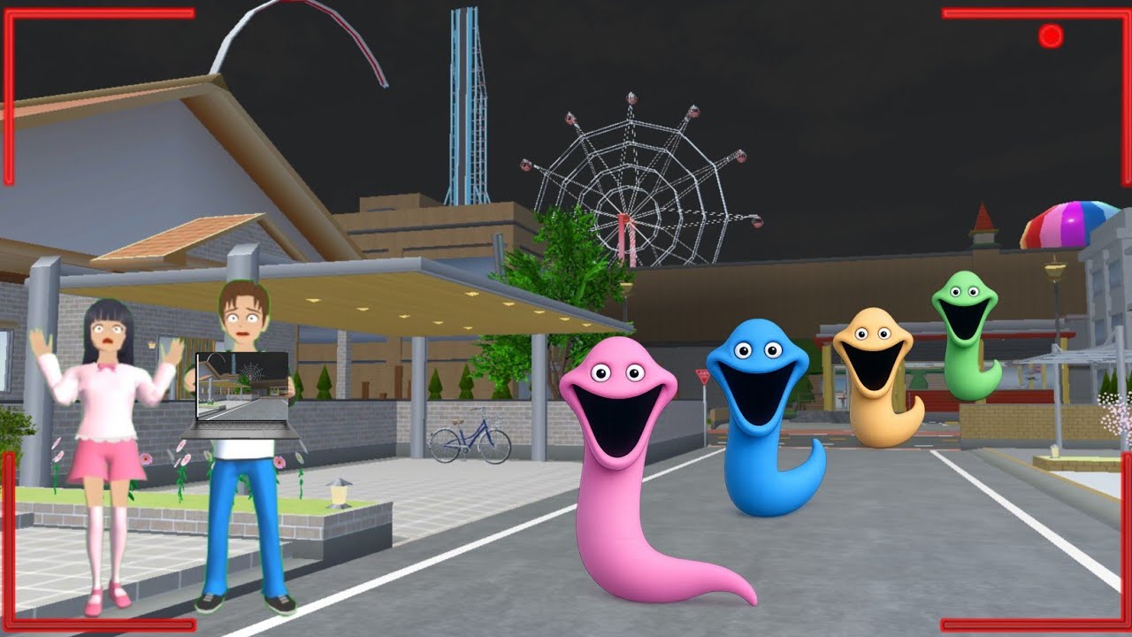 Yuta Mio Panik Melihat ANOMALI CACING WARNA WARNI DI DEPAN RUMAH 😱 - SAKURA SCHOOL SIMULATOR