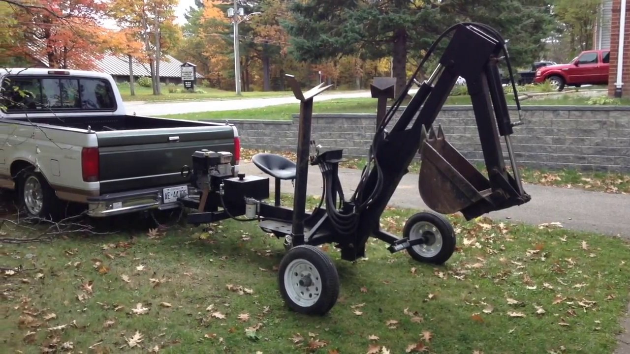 Stump Digging Home Made Backhoe