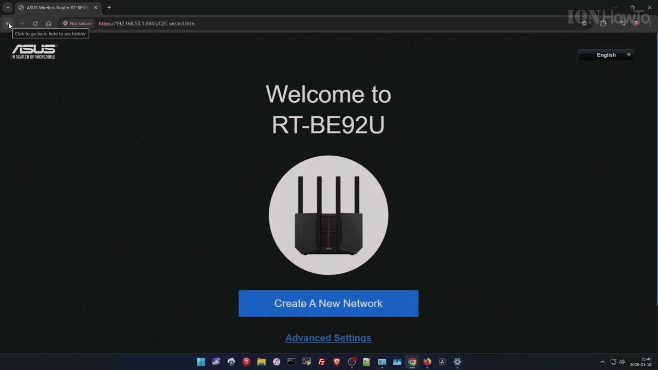 Веб-интерфейс настройки маршрутизатора Asus RT-BE92U.