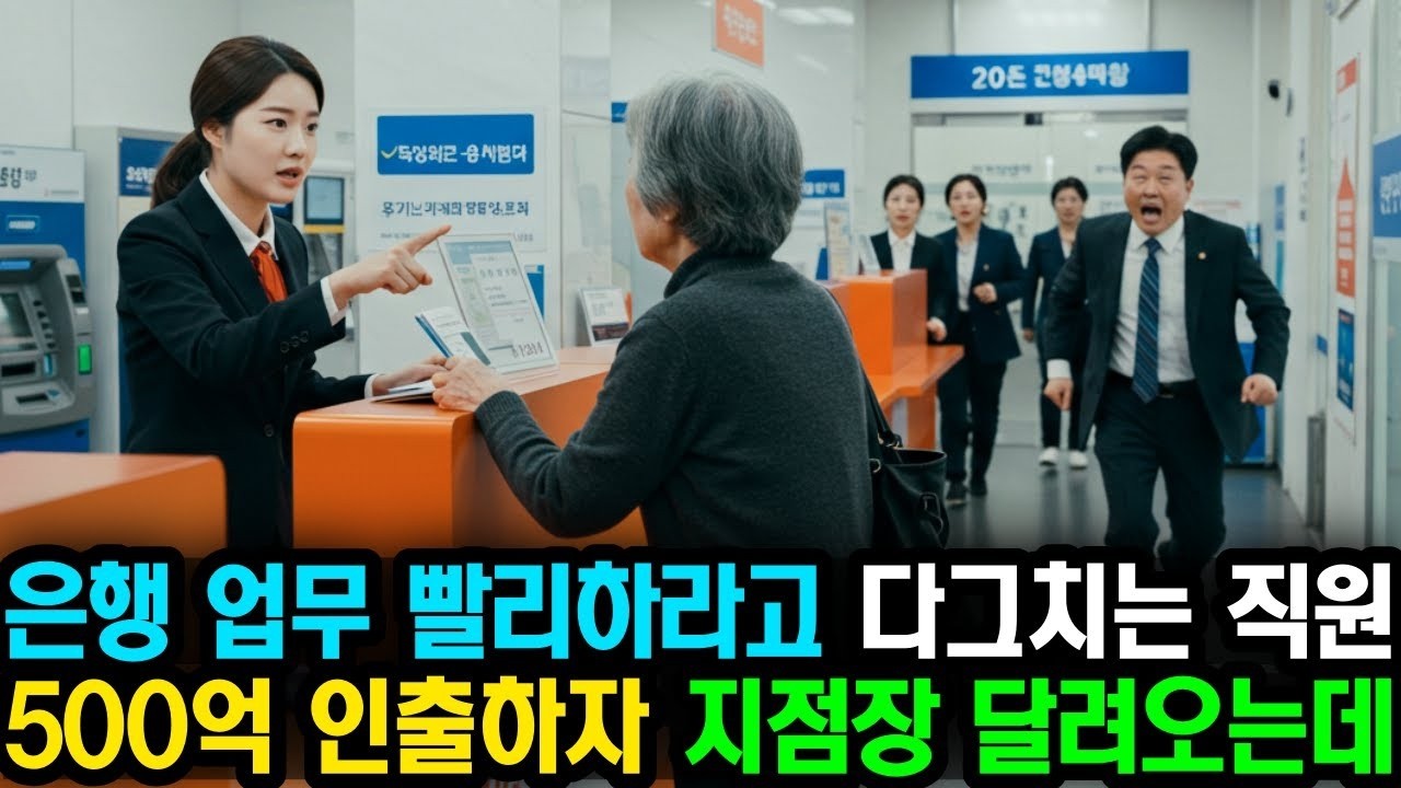 통장 정리 빨리하라고 다그치는 은행원, 억만장자 할머니가 바로 500억을 인출해버리자 지점장이 달려나오는데