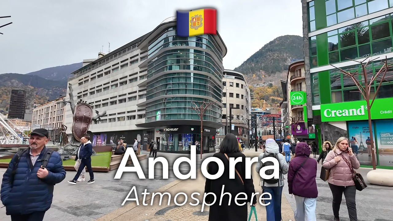 🇦🇩 Прогулка по Андорре в 4K: Атмосфера Столицы Андорра-ла-Велья