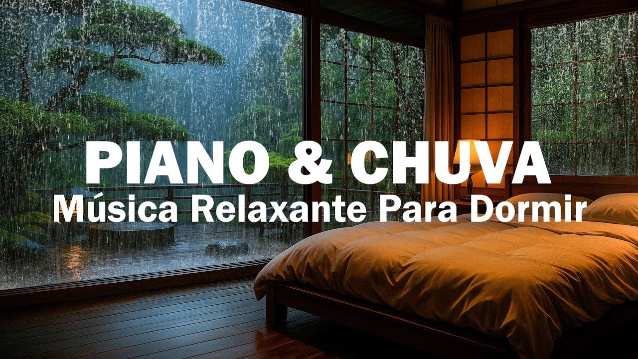 Durma Instantaneamente – Música Relaxante para Sentir Paz, Calor e Tranquilidade con Piano e chuva