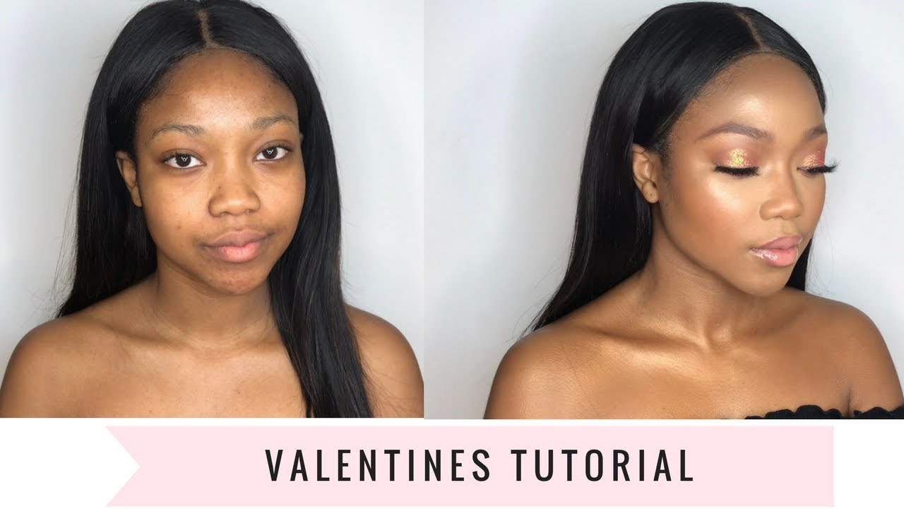 Valentine's Day tutorial: MAKEUP FOR BROWNSKIN | perfect for small eyes