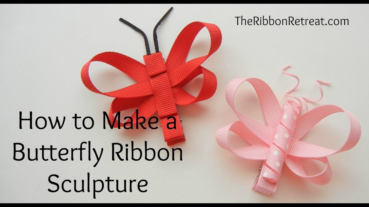 Make a Butterfly Ribbon Sculpture - TheRibbonRetreat.com