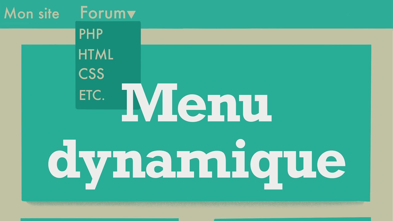 FAIRE UN MENU DYNAMIQUE EN PHP
