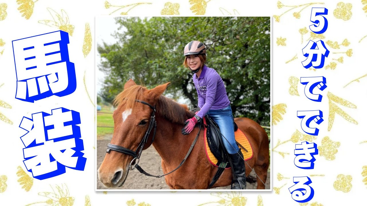 私の馬装の仕方　how to saddle and bridle