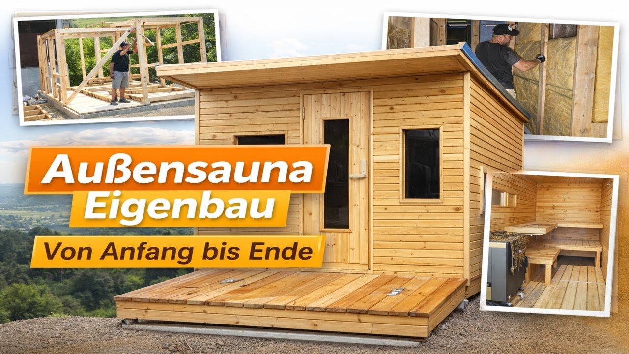 Der komplette Saunabau einer Aussensauna - von Anfang bis Ende