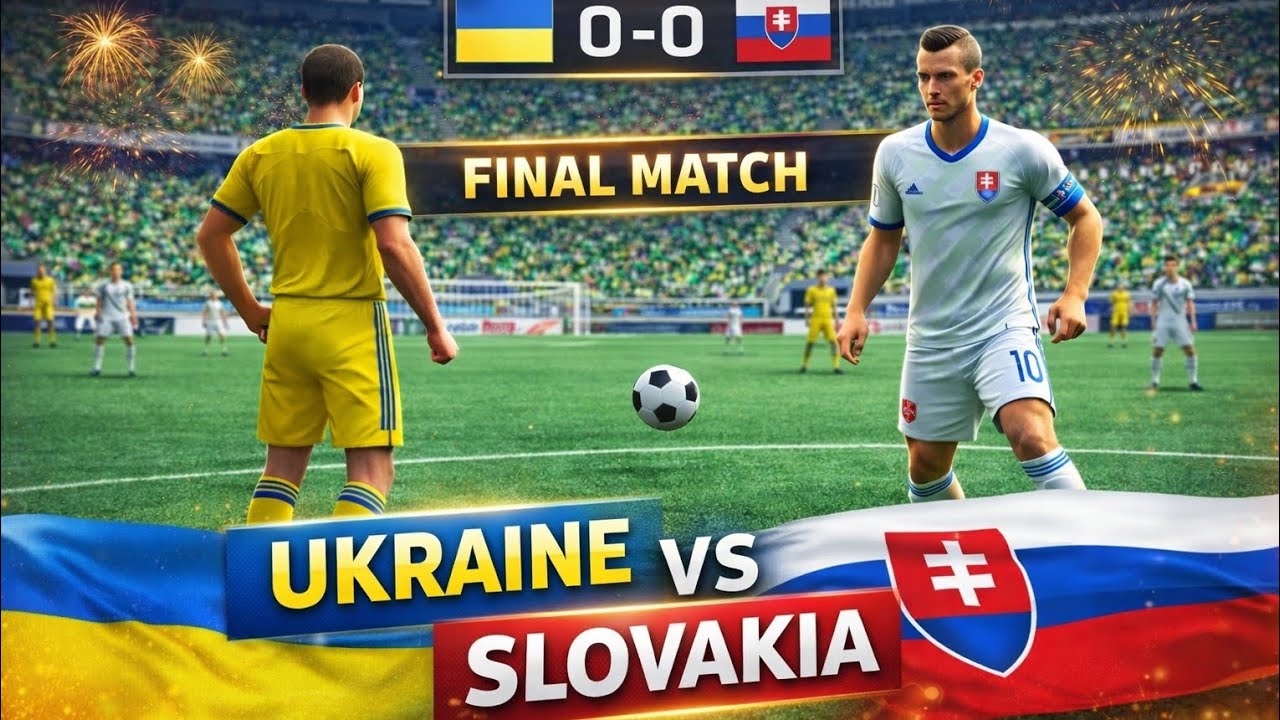 Epic Football Final 🔥 | Ukraine vs Slovakia Gameplay