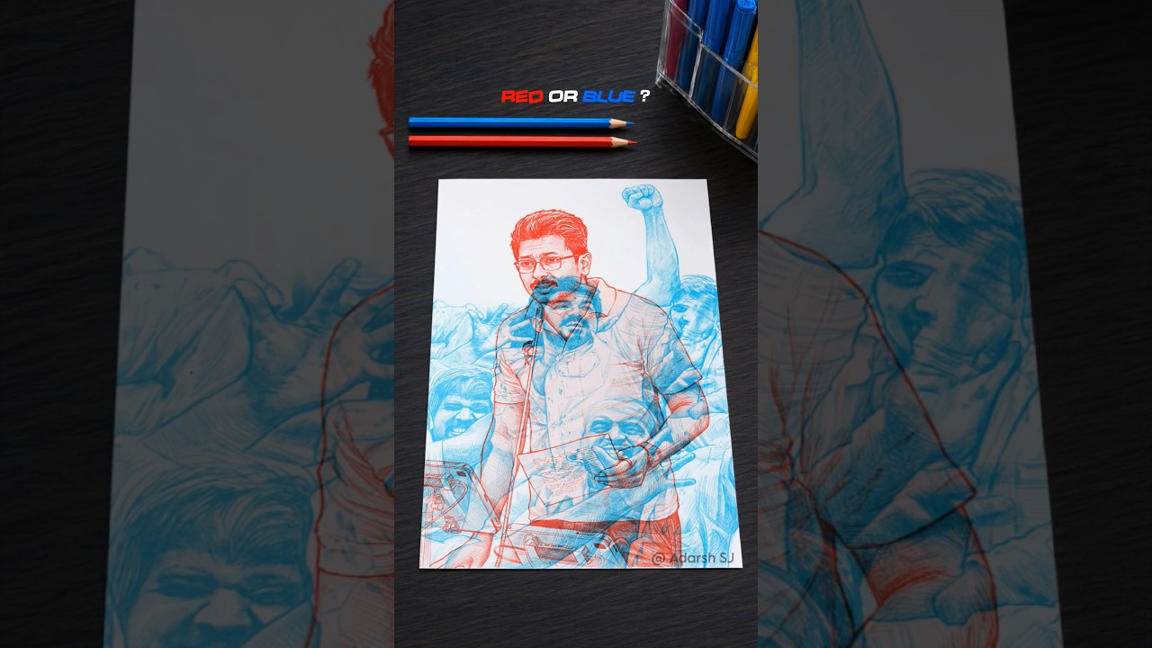 Thalapathy Vijay x Udhayanidhi Stalin 3d drawing #art #thalapathyvijay #udhayanidhistalin #drawing