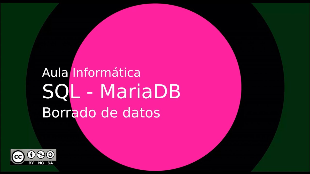 SQL - MariaDB: Borrado de datos