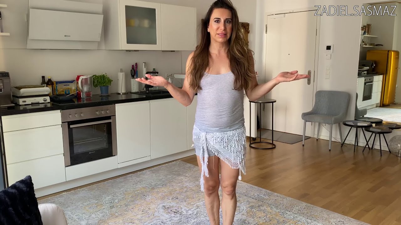 Bellydance Classes - Cross step with Shimmy and Hip and Chest kick moves (Advanced combination)