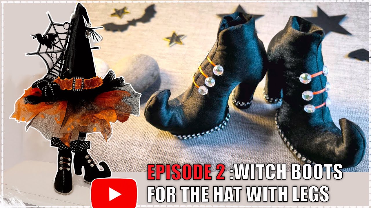 Episode 2 - Witch Boots for the Hat with Legs 🧙‍♀️ | Halloween DIY + Pattern
