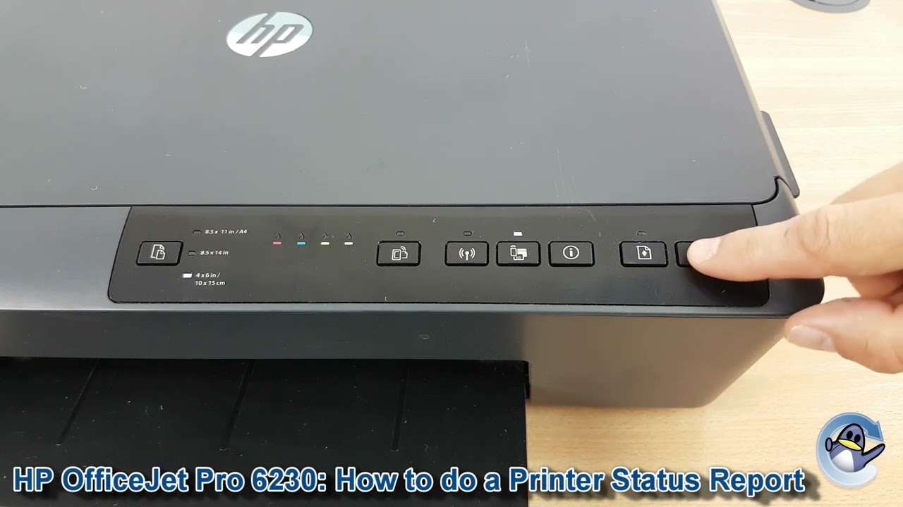 HP OfficeJet Pro 6230: How to Produce a Printer Status Report/Test Page
